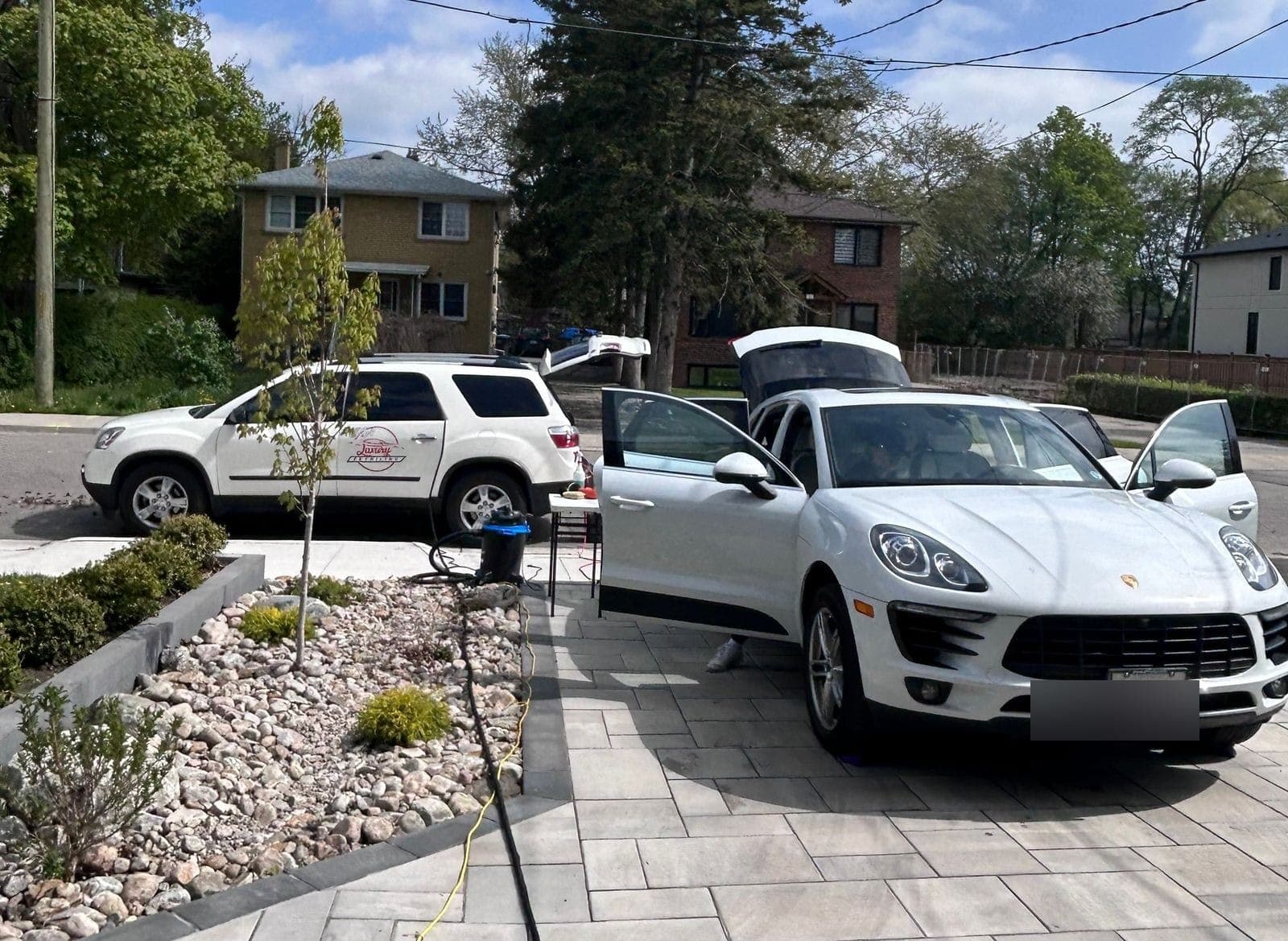 GTA Luxury Detailing mobile setup on driveway